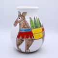 Vase Donkey and prickly pears