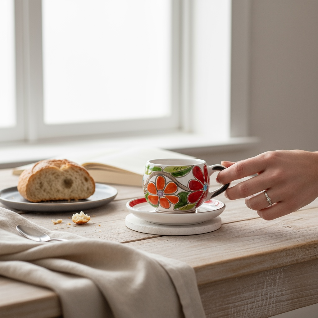 Cup and Saucer - Daisies