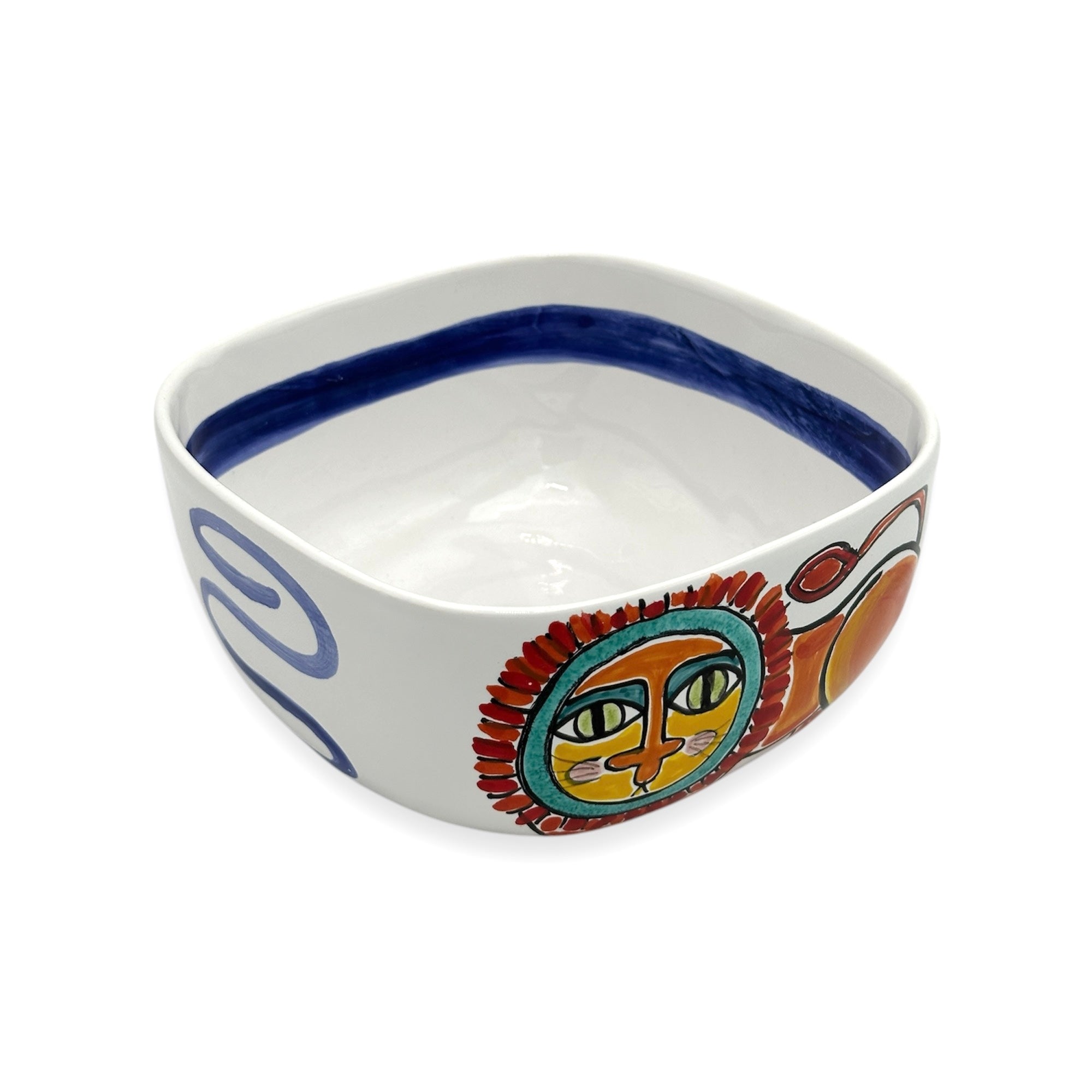 Donkey and Lion Square Bowl