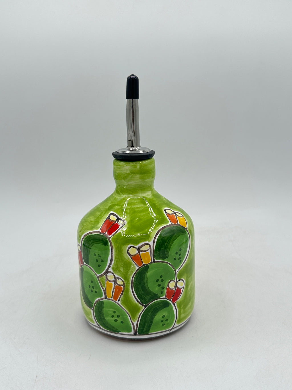 Prickly Pear Bottle with Colored Base