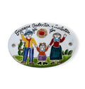 Plate Behind Family Door