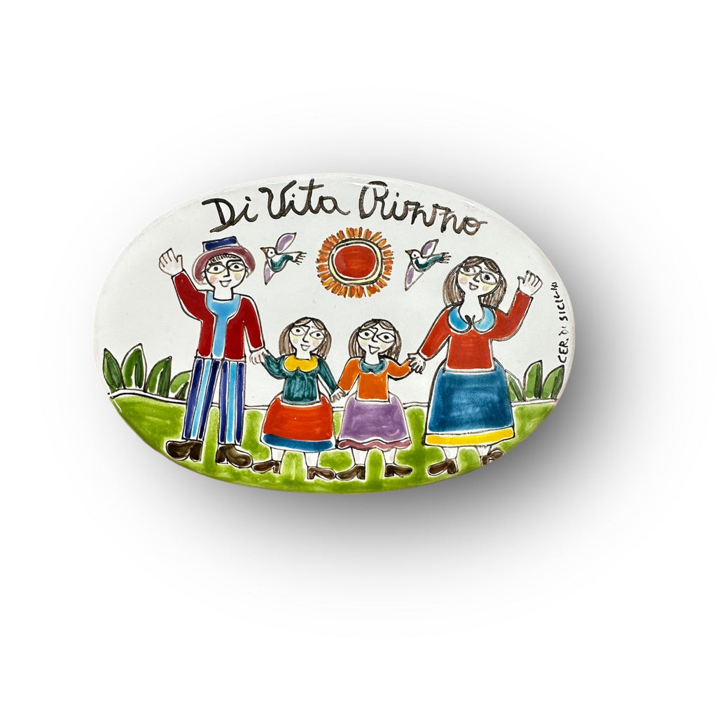 Plate Behind Family Door