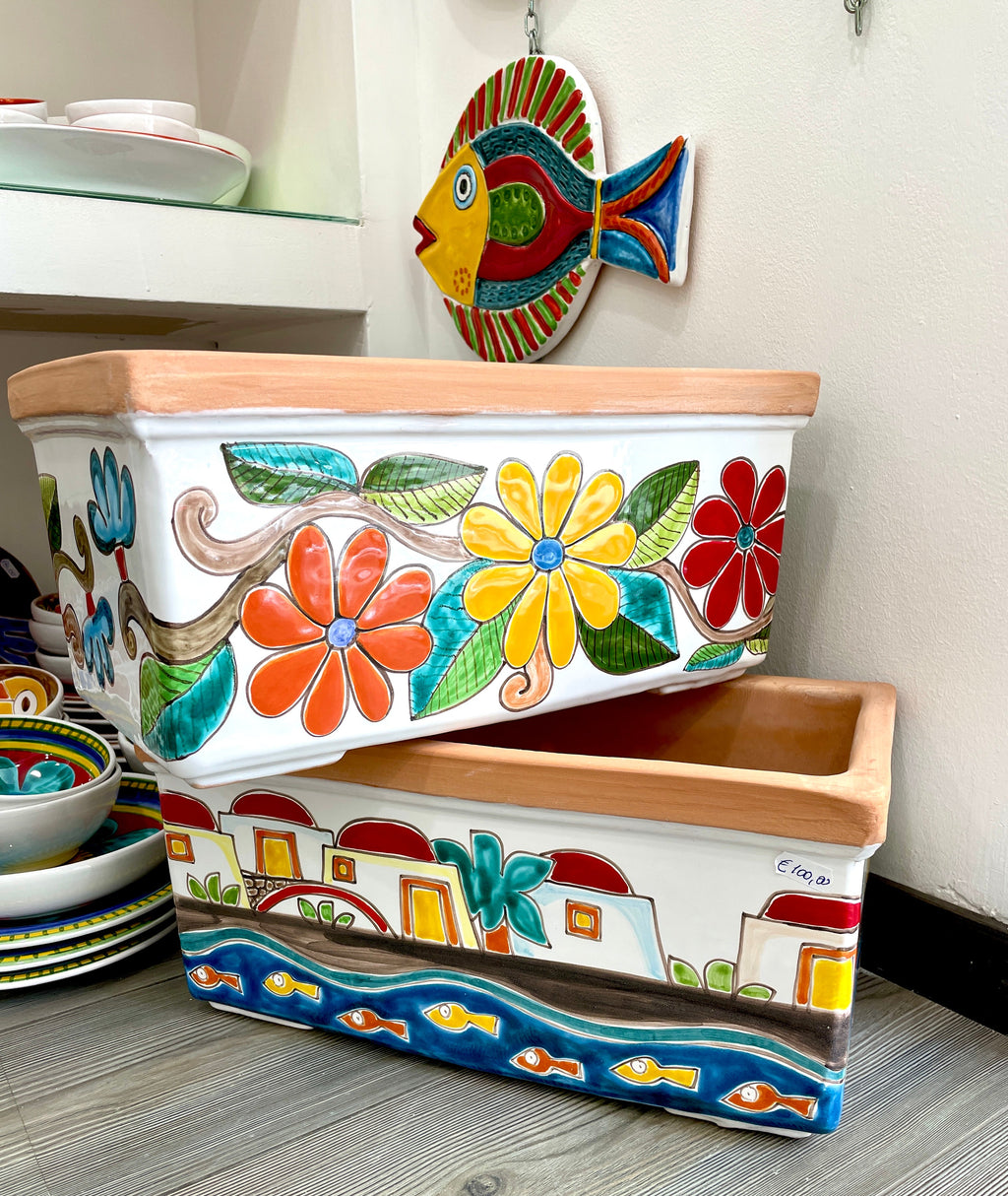 Rectangular Daisies Plant Holder