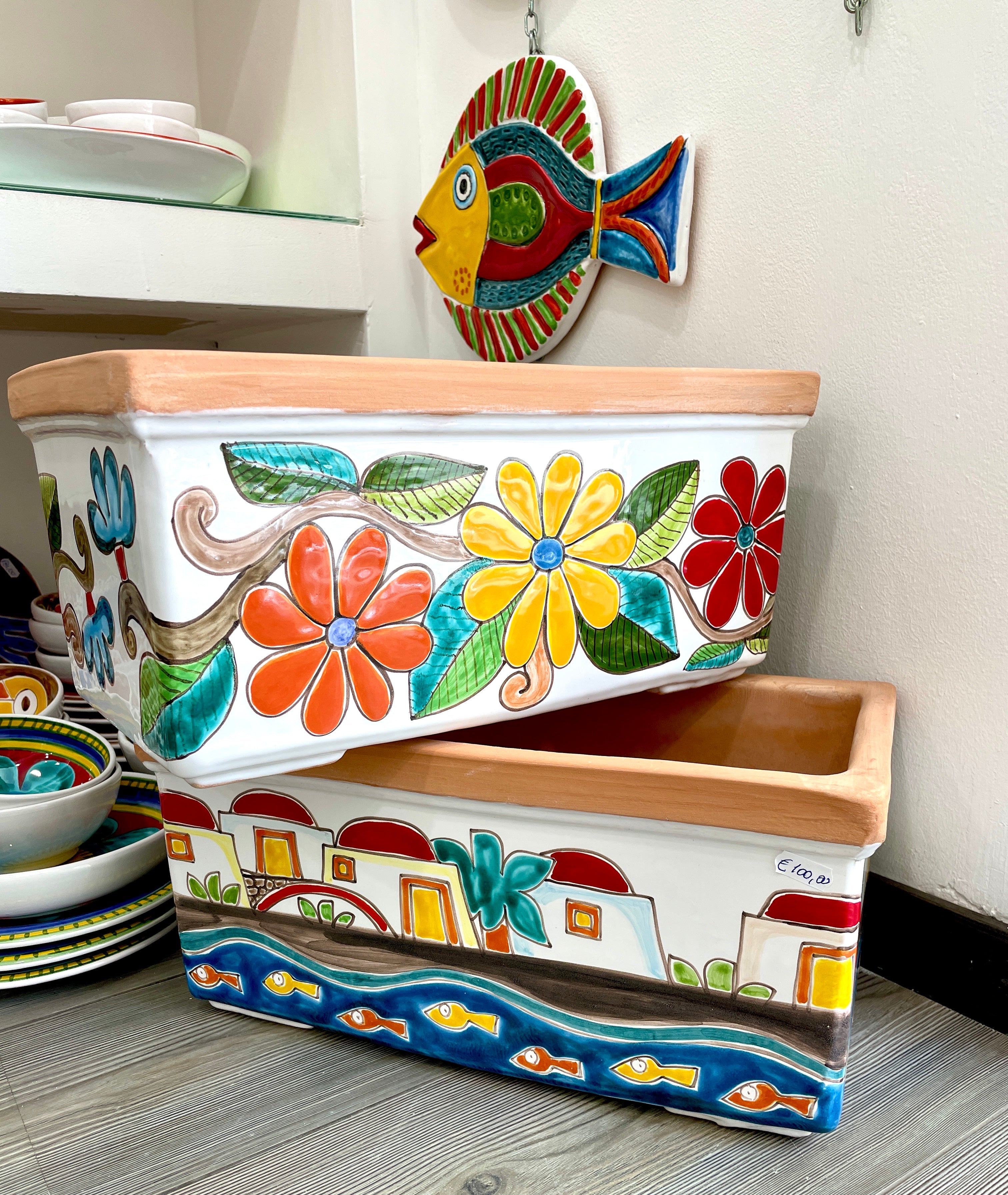 Rectangular Daisies Plant Holder