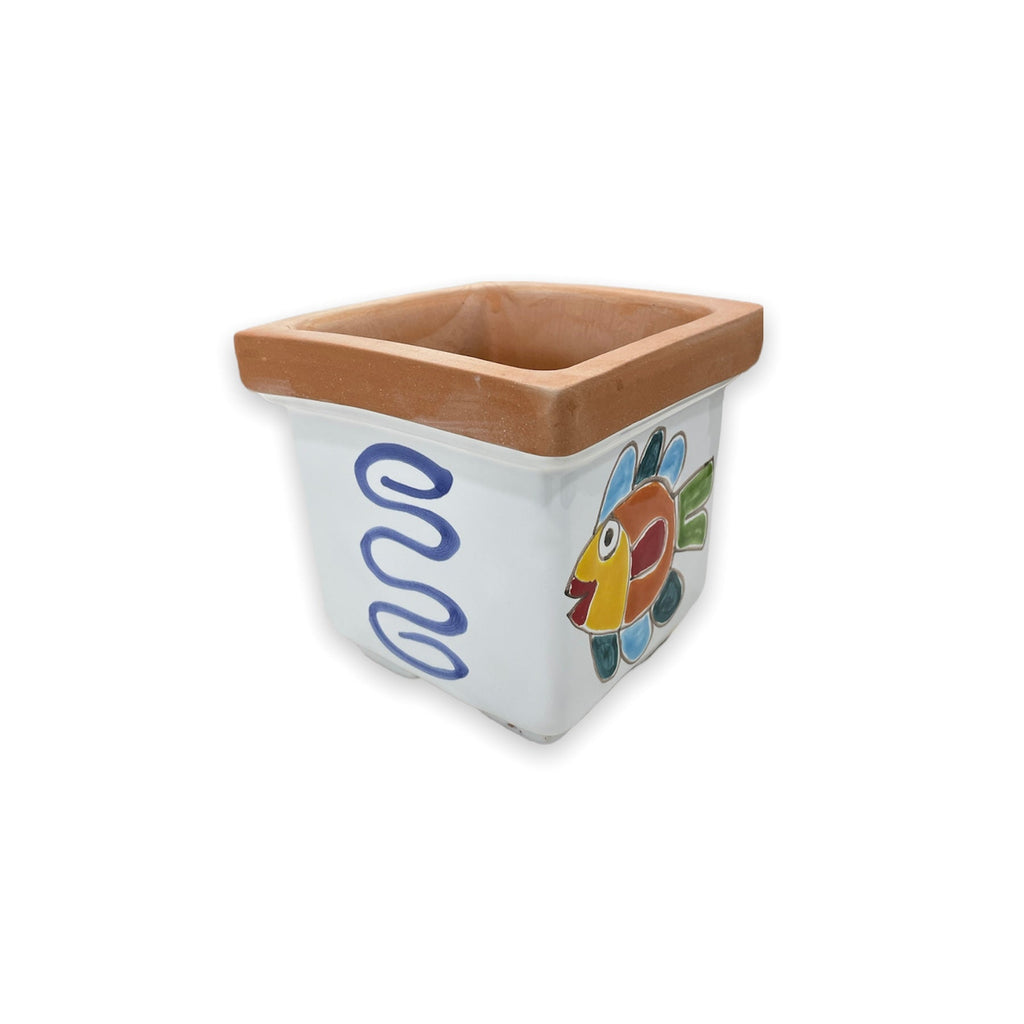 Square Fish and Octopus Plant Stand