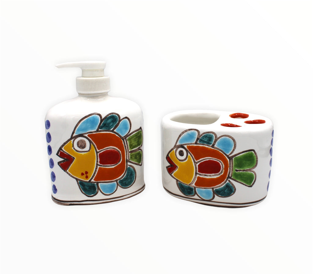 Fish and Octopus Bathroom Set